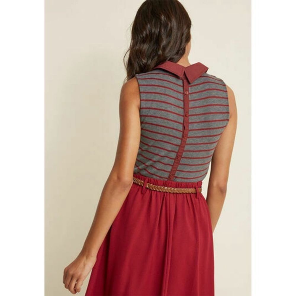 ModCloth | Declare & Contrast Striped Collared Top - Picture 10 of 10